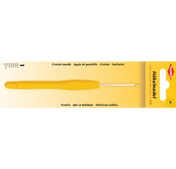 Crochet, taille 3,5, manche plastique, jaune