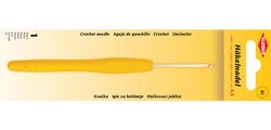 Crochet, taille 3,5, manche plastique, jaune