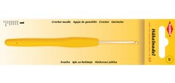 Crochet, taille 3,5, manche plastique, jaune