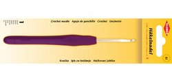 Crochet, taille 5, manche plastique, bordeaux
