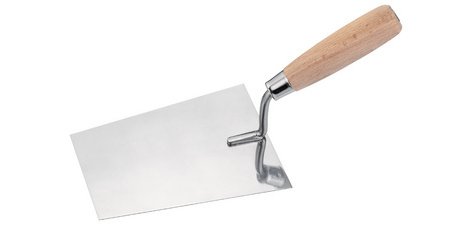 Truelle stucateur, poignée en bois