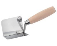 Truelle d'angle intérieur, poignée bois, 80x60x60 mm