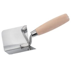 Hoektroffel binnenhoek, houten handvat, 80x60x60 mm