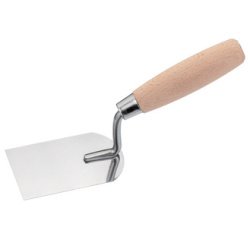 Truelle stucateur, poignée en bois, 60 mm