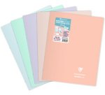 Cahier piqué Koverbook Blush 24x32cm 48 pages grands carreaux couverture polypropylène opaque bicolore - Assortis