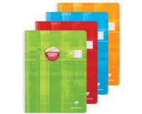 Cahier reliure intégrale déficients visuels 24x32cm 100 pages grands carreaux noirs 2,5mm agrandis 10x10 Couleur aléatoire - Assortis