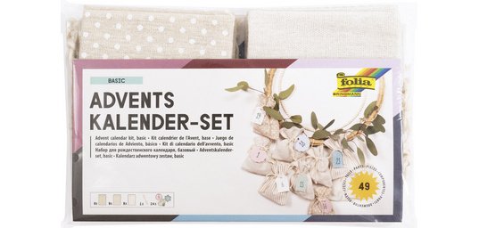 Set pour calendrier de l'avent BASIC, sachet en tissu