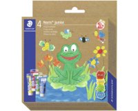 Staedtler Noris Junior gouache au doigt, assorti, 4 tubes de 75ml