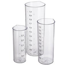 Verre mesureur, set de 3, transparent