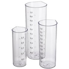 Verre mesureur, set de 3, transparent