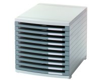 Module de classement CONTUR, 10 tiroirs, gris clair