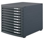 Module de classement CONTUR, 10 tiroirs, noir