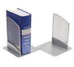 Bookend 'MESHER', in steel wire