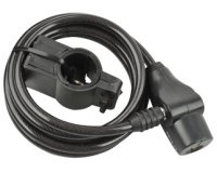 Câble antivol pour vélo, longueur: 1.800 mm, noir