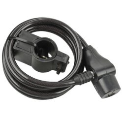 Câble antivol pour vélo, longueur: 1.800 mm, noir