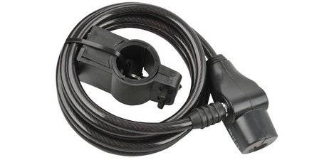 Fahrrad-Diebstahlsicherungskabel, Länge: 1.800 mm, schwarz