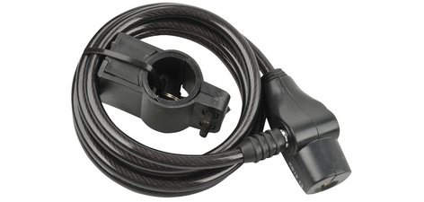 Câble antivol pour vélo, longueur: 1.800 mm, noir