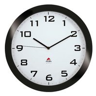 Horloge murale 'HORISSIMO', montre à quartz, noir