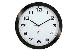 Horloge murale 'HORISSIMO', montre à quartz, noir