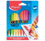 Crayon de cire COLOR'PEPS TWIST, 12 en blister