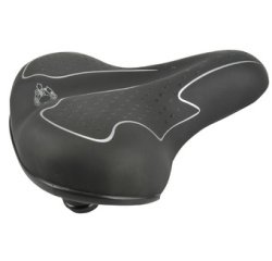 Selle pour vélo de randonnée Elastomer, noir / blanc