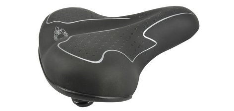 Selle pour vélo de randonnée Elastomer, noir / blanc