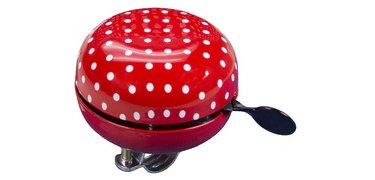 Maxi bicycle handlebar bell, red/white