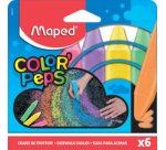 Craie de trottoir COLOR'PEPS, étui de 6 en carton