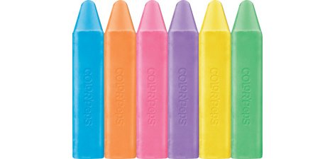 Craie de trottoir COLOR'PEPS, étui de 6 en carton