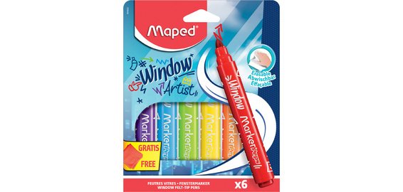 Marqueur pour vitre MARKER'PEPS Window, étui de 6