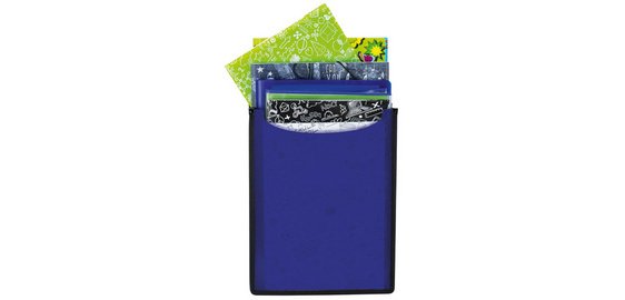 Boîte scolaire 'Flexi', bleu foncé translucide