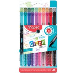 Fineliner Graph'Peps Premium - plastic etui van 20 stuks