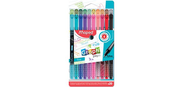 Fineliner Graph'Peps Premium, plastic case of 20