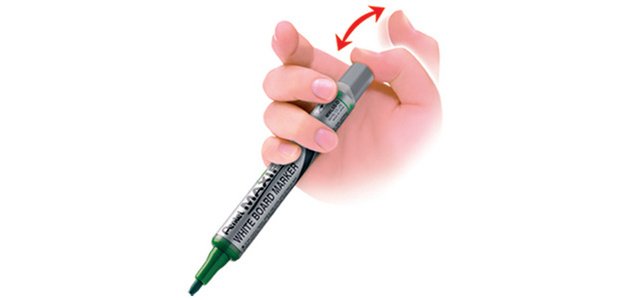 Marqueur effaçable Pentel Maxiflo Flex-Feel pointe ogive 4,6 mm - Pochette de 4 couleurs assorties