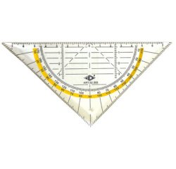 Equerre géométrique, flexible, hypoténuse 160 mm