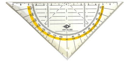 Equerre géométrique, flexible, hypoténuse 160 mm
