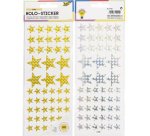 Sticker holographique 'Etoiles', or et argent