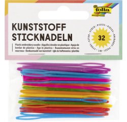 Aiguille à broder en plastique, 65 x 1,8 mm, assorti