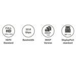 Câble adaptateur, DisplayPort - HD15, 0,15 m, noir