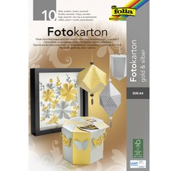 Bloc de carton de bricolage, A4, 300 g/m2, or & argent