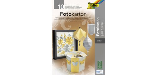 Bloc de carton de bricolage, A4, 300 g/m2, or & argent