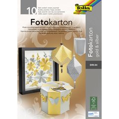 Bloc de carton de bricolage, A4, 300 g/m2, or & argent