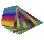 Pochette de papier arc-en-ciel, 225 x 320mm, 100g/m2
