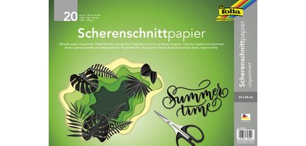 Papier voor het silhouetknippen, 350 x 500 mm, zwart