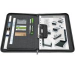 Serviette classeur COLLEGE, A4, polyester, gris chiné