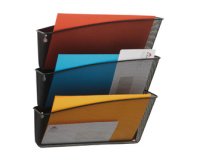 Trieur mural MESHFILEMAG M, A4, noir, 3 compartiments