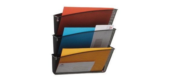 Wandsortierer MESHFILEMAG M, A4 schwarz 3 Fächer