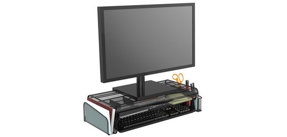 Support pour écran MESHUP N, fil métallique, noir