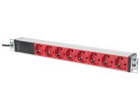 Bloc multiprise 19' 8 ports 1 U, avec parasurtenseur