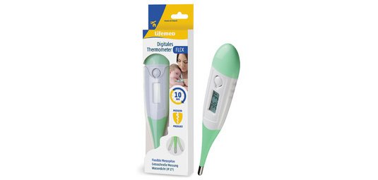 Thermomètre 'Flex', blanc/vert